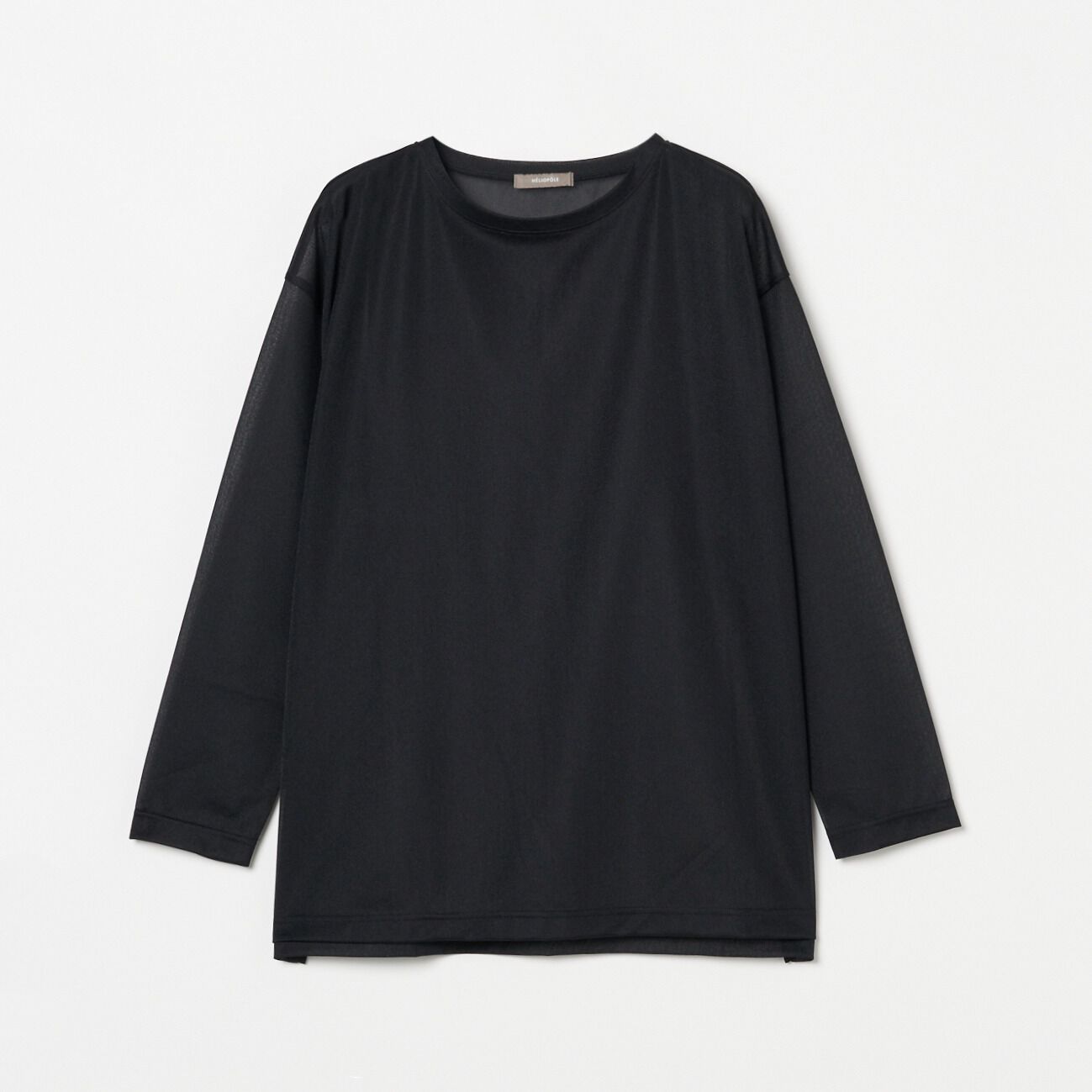 HELIOPOLE「HELIOPOLE SHEER LONG SLEEVE TEE」|Tシャツ・カットソー|ブラック