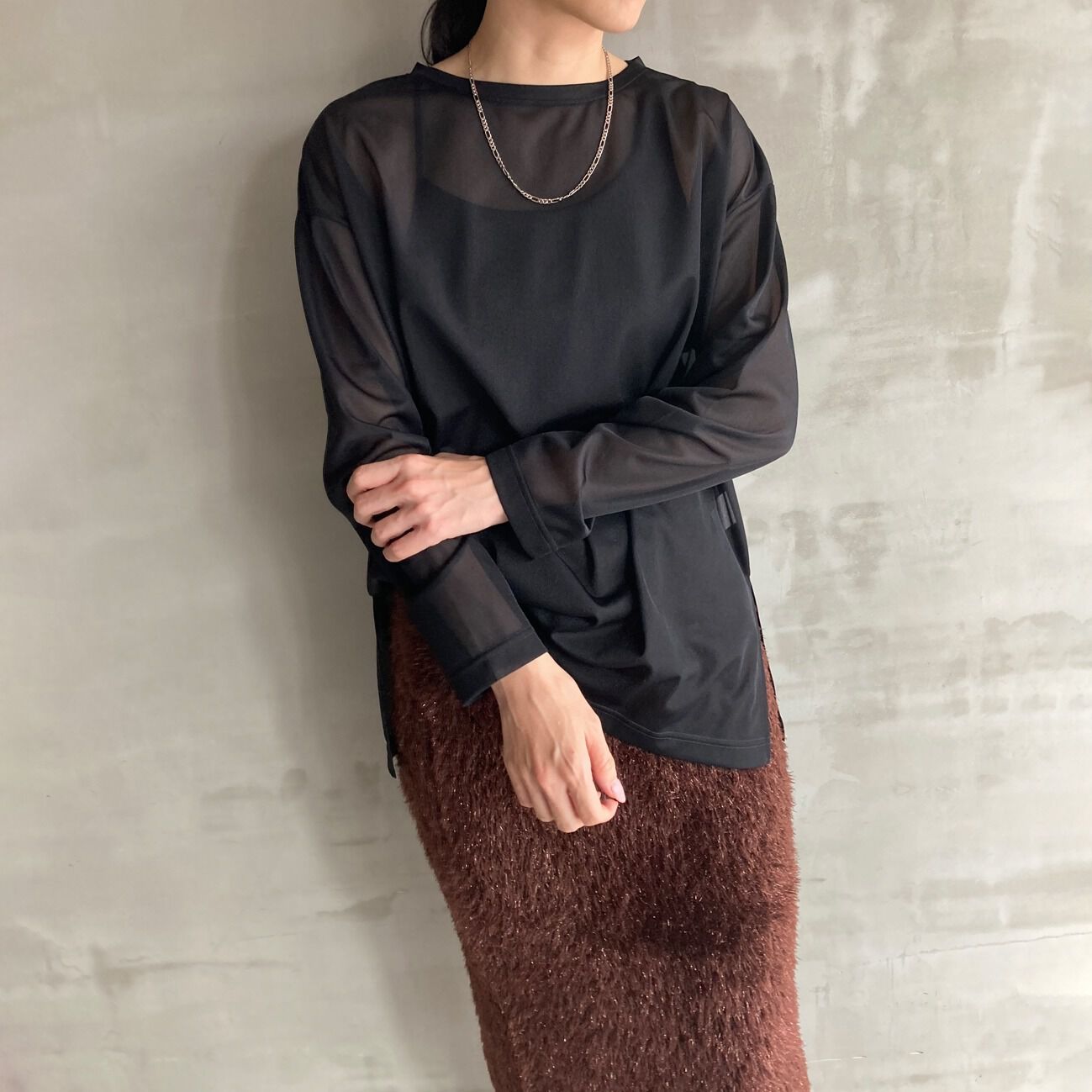 HELIOPOLE「HELIOPOLE SHEER LONG SLEEVE TEE」|Tシャツ・カットソー|