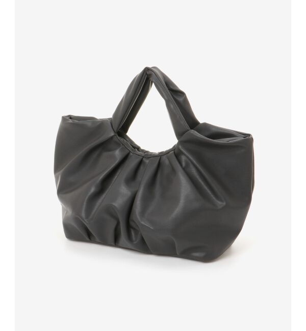 MAJESTICLEGON「ギャザーハンドバッグ」|ハンドバッグ|ブラック