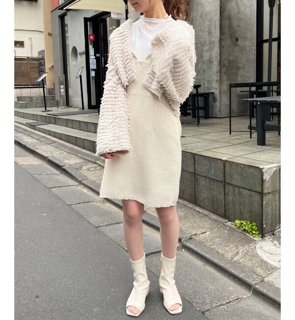 MAJESTICLEGON「ツイードミニキャミワンピ」|ワンピース|