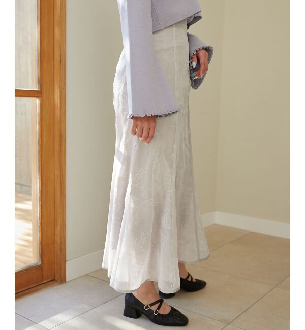 MAJESTICLEGON「フロッキーフラワーマーメイドスカート」|スカート|