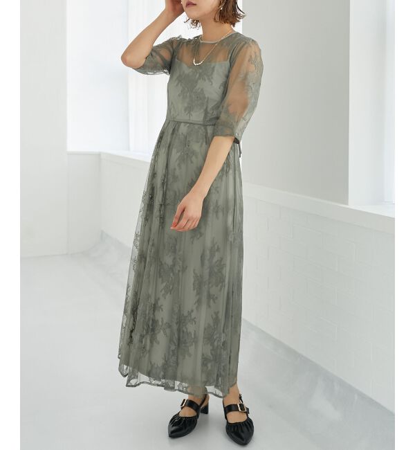 MAJESTICLEGON「バックダブルリボンドレス」|ドレス|