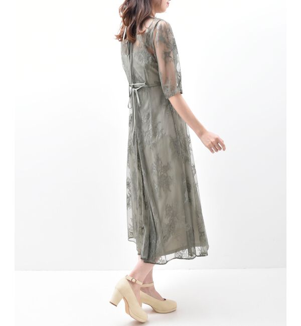 MAJESTICLEGON「バックダブルリボンドレス」|ドレス|