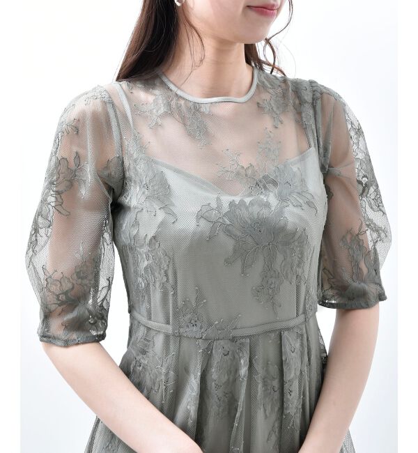 MAJESTICLEGON「バックダブルリボンドレス」|ドレス|