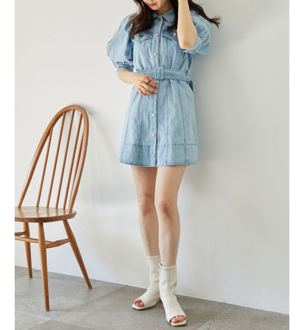 MAJESTICLEGON「デニムミニワンピース」|ワンピース|