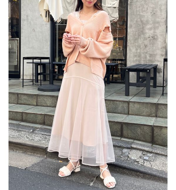  「チュールレイヤードシアースカート」|スカート|