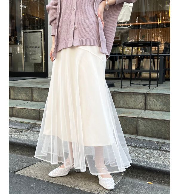  「チュールレイヤードシアースカート」|スカート|