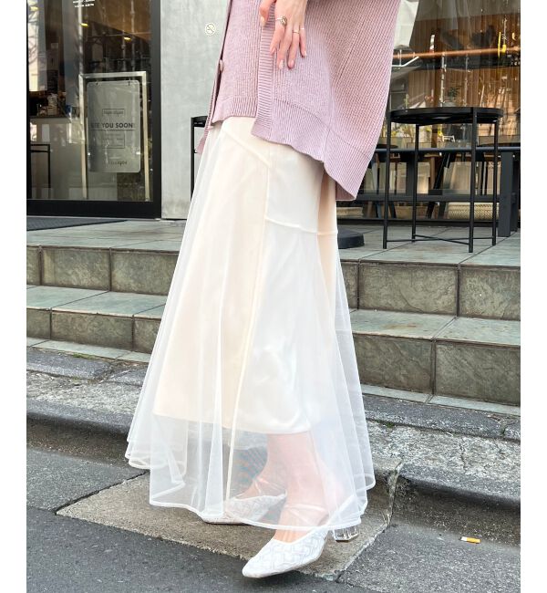 「チュールレイヤードシアースカート」|スカート|
