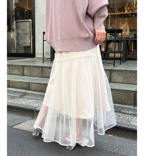  「チュールレイヤードシアースカート」|スカート|