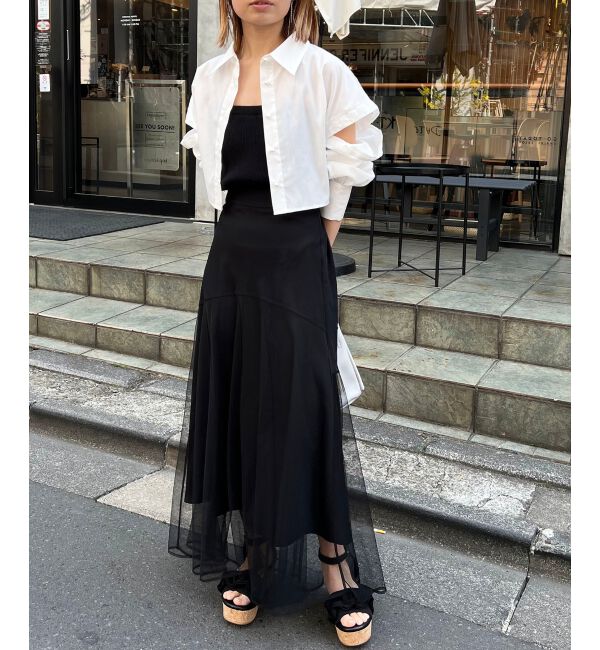  「チュールレイヤードシアースカート」|スカート|