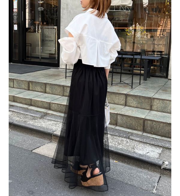  「チュールレイヤードシアースカート」|スカート|