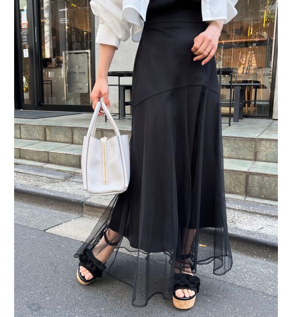  「チュールレイヤードシアースカート」|スカート|