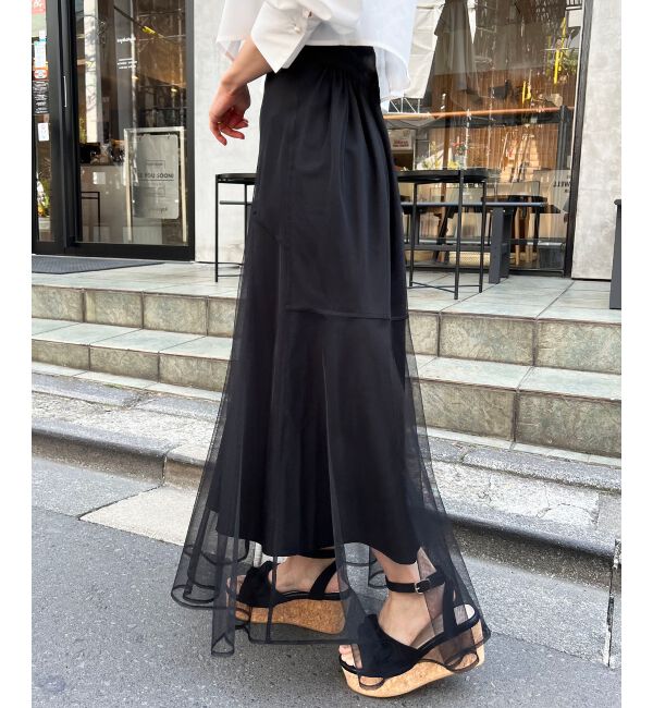  「チュールレイヤードシアースカート」|スカート|