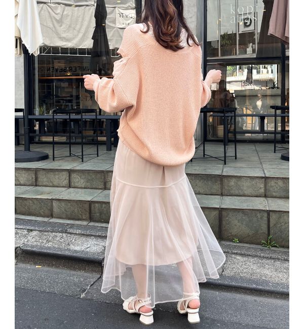  「チュールレイヤードシアースカート」|スカート|