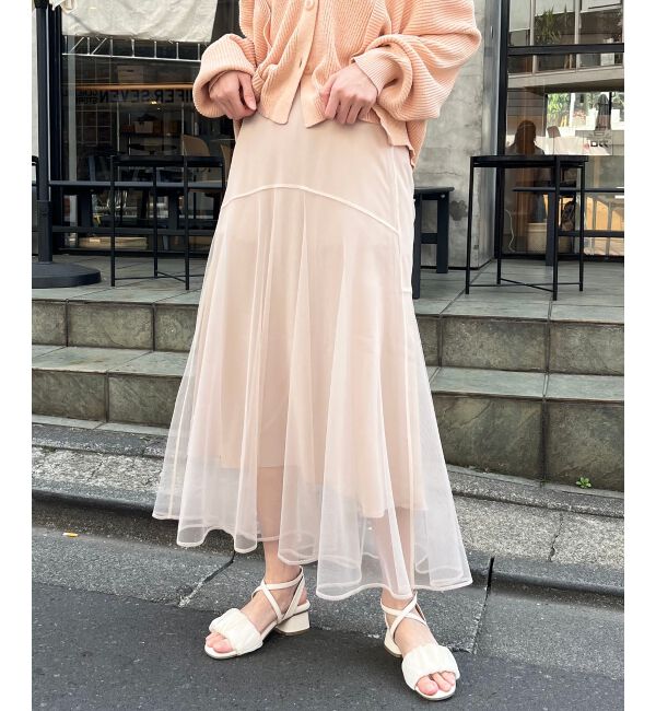  「チュールレイヤードシアースカート」|スカート|