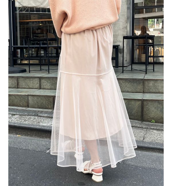  「チュールレイヤードシアースカート」|スカート|