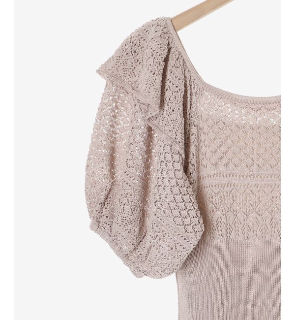 MAJESTICLEGON「スカシ柄ニットワンピース」|ワンピース|