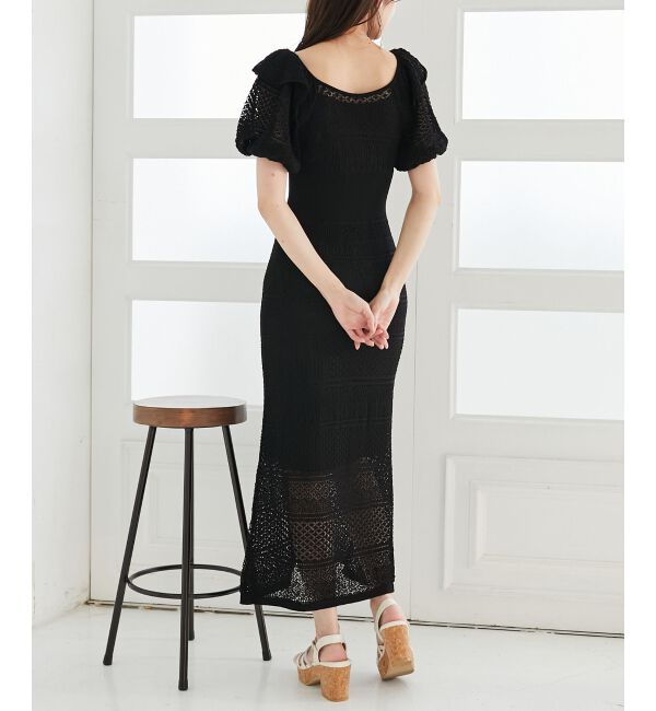 MAJESTICLEGON「スカシ柄ニットワンピース」|ワンピース|