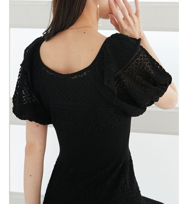 MAJESTICLEGON「スカシ柄ニットワンピース」|ワンピース|