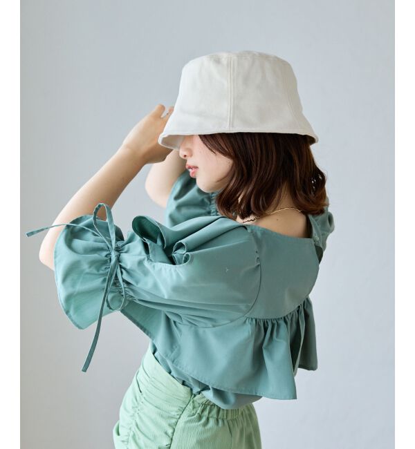 MAJESTICLEGON「キャンディスリーブフリルブラウス」|シャツ・ブラウス|