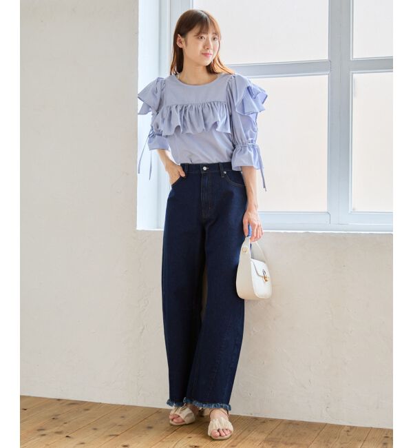 MAJESTICLEGON「キャンディスリーブフリルブラウス」|シャツ・ブラウス|