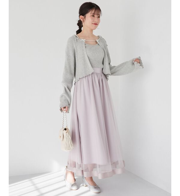 MAJESTICLEGON「パイピングチュールスカート」|スカート|