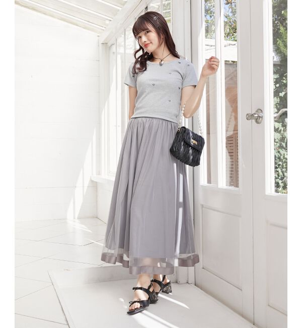 MAJESTICLEGON「パイピングチュールスカート」|スカート|