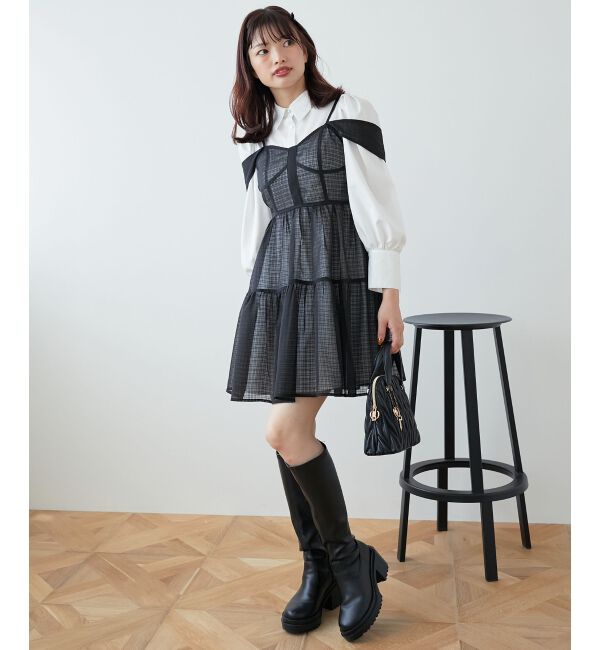 MAJESTICLEGON「シアーミニワンピ&シャツワンピSET」|ワンピース|