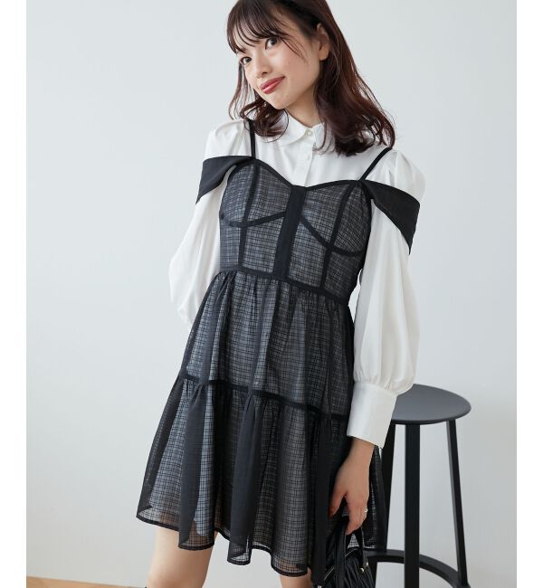 MAJESTICLEGON「シアーミニワンピ&シャツワンピSET」|ワンピース|