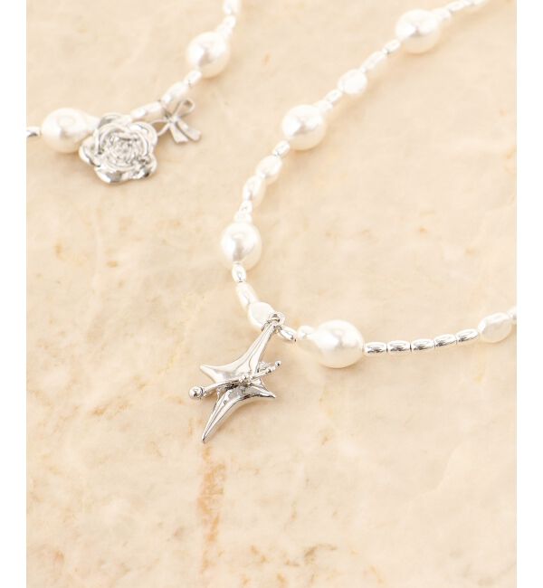 MAJESTICLEGON「モチーフパールネックレス」|ネックレス|