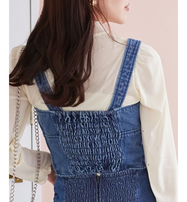 MAJESTICLEGON「フロントレースアップビスチェ」|キャミソール|