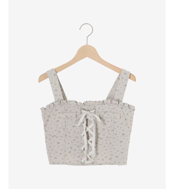 MAJESTICLEGON「フロントレースアップビスチェ」|キャミソール|