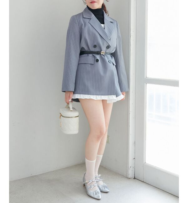 MAJESTICLEGON「バイカラーフリルトリムジャケット」|その他|