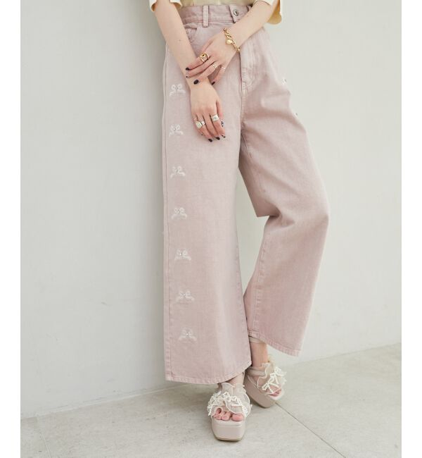  「☆パールリボンフリルボリュームサンダル」|サンダル|