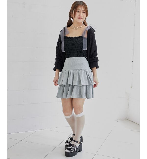  「☆パールリボンフリルボリュームサンダル」|サンダル|