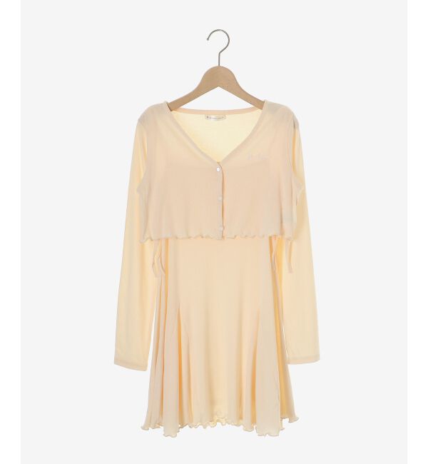  「カーデセット肩リボンキャミワンピ」|ワンピース|