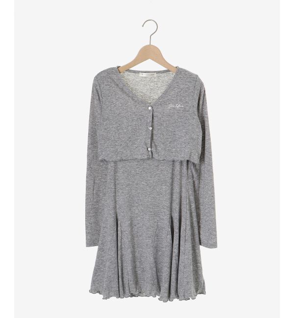  「カーデセット肩リボンキャミワンピ」|ワンピース|