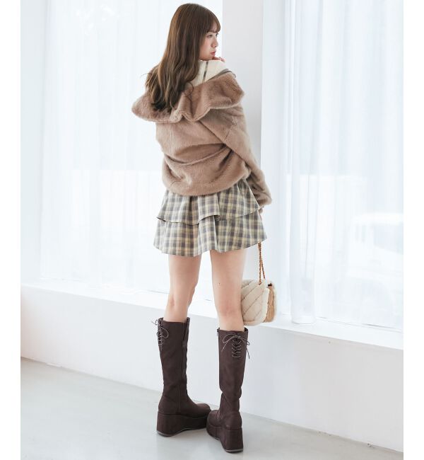  「ジップデザインファーブルゾン」|ブルゾン・スタジャン|