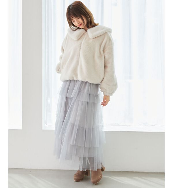  「ジップデザインファーブルゾン」|ブルゾン・スタジャン|