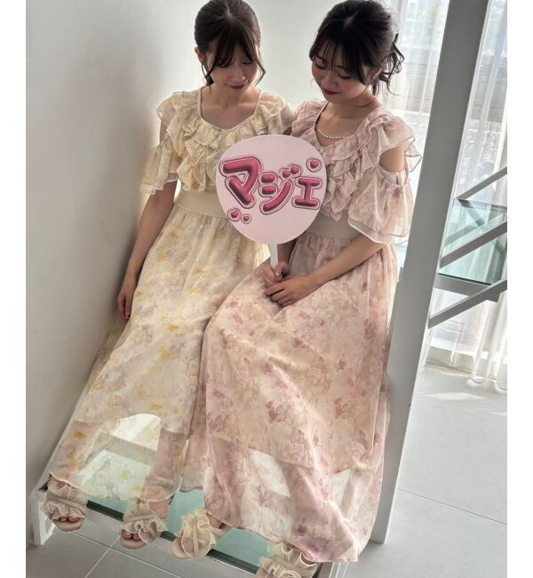  「マルチwayフリルコルセットワンピ」|ワンピース|イエロー柄