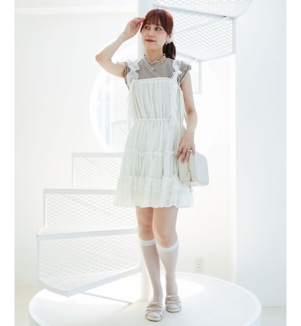  「ギャザーフリルミニワンピ」|ワンピース|