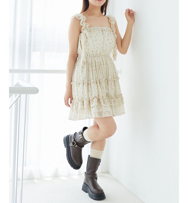  「ギャザーフリルミニワンピ」|ワンピース|