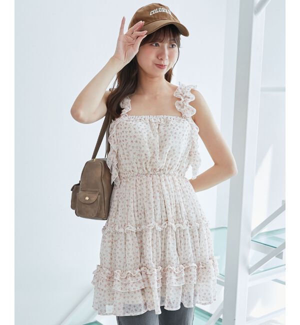  「ギャザーフリルミニワンピ」|ワンピース|