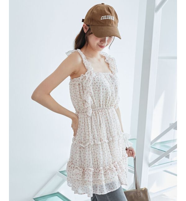  「ギャザーフリルミニワンピ」|ワンピース|