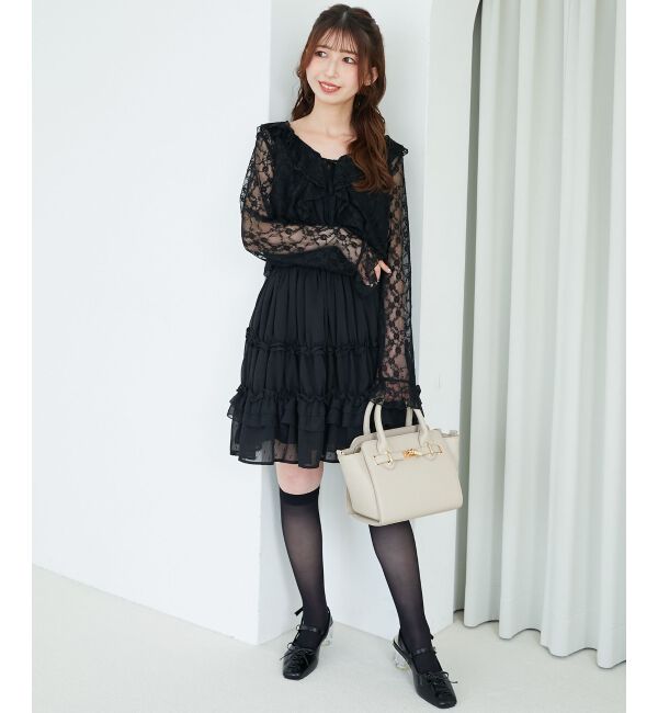  「ギャザーフリルミニワンピ」|ワンピース|