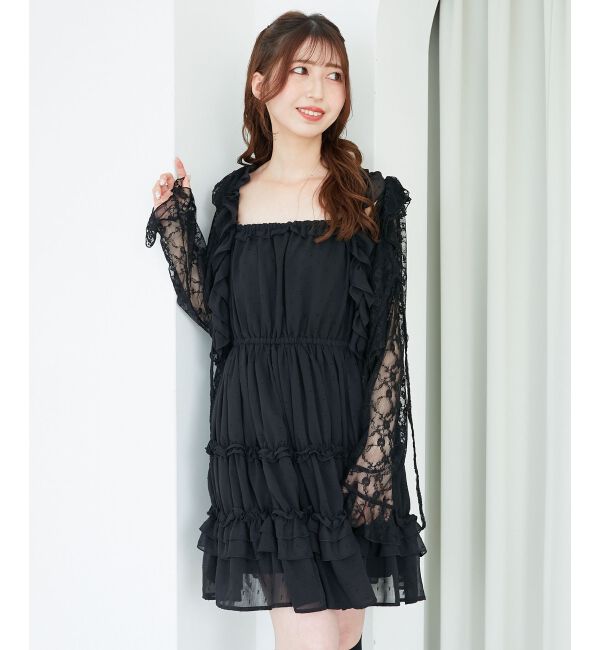 「ギャザーフリルミニワンピ」|ワンピース|