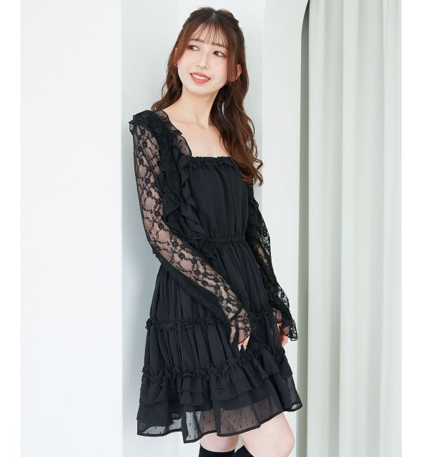  「ギャザーフリルミニワンピ」|ワンピース|