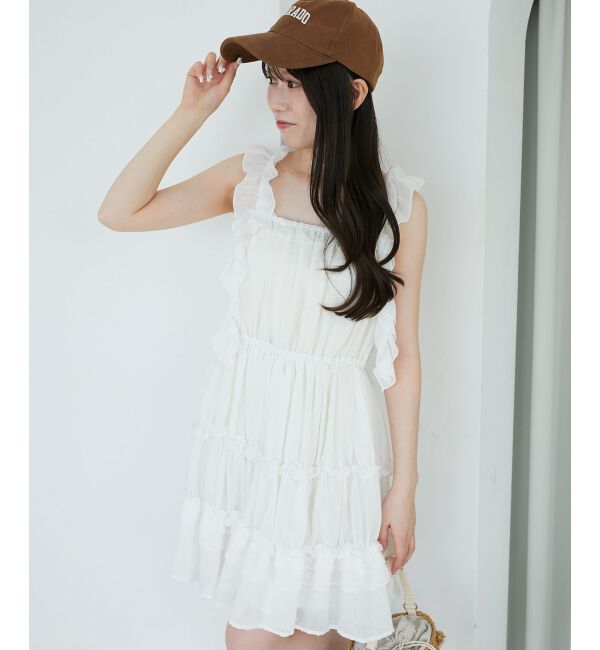  「ギャザーフリルミニワンピ」|ワンピース|