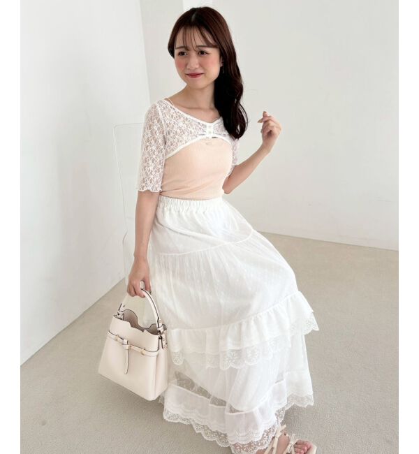  「トップスセットデコルテオープンワンピ」|ワンピース|