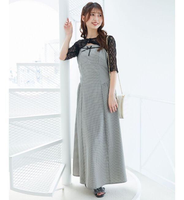  「トップスセットデコルテオープンワンピ」|ワンピース|